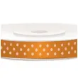 tasiemka satynowa w kropki pomaranczowa 6 mm 25 m