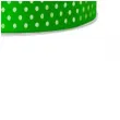 tasiemka satynowa w kropki zielona trawa 12 mm 25 m
