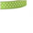 tasiemka satynowa w kropki zielone jabluszko 6 mm 25 m