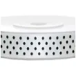 tasiemka satynowa w kropki zlamana biel 12 mm 25 m