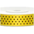 tasiemka satynowa w kropki zolta 12 mm 25 m