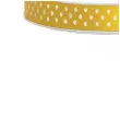 tasiemka satynowa w kropki zolta ciemna biale 6 mm 25 m