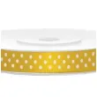 tasiemka satynowa w kropki zolta ciemna biale 6 mm 25 m