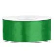 tasiemka satynowa zielona szmaragdowa 25 mm 25 m