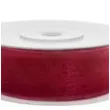 tasiemka szyfonowa czerwona 12 mm 25 m