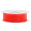tasiemka szyfonowa czerwona neonowa 19 mm 25 m