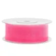 tasiemka szyfonowa rozowa neonowa jasna 25 mm 25 m