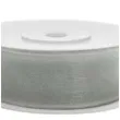 tasiemka szyfonowa szara 12 mm 25 m