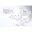 tasiemka szyfonowa z lamowka premium biala 25 mm 25 m