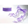 tasiemka szyfonowa z lamowka premium liliowa 25 mm 25 m