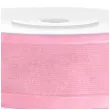 tasiemka szyfonowa z lamowka premium rozowa jasna 25 mm 25 m