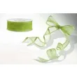 tasiemka szyfonowa z lamowka premium zielone jabluszko 25 mm 25 m