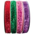 tasiemki welurowe brokatowa czerwony zielony rozowy fioletowy aliga 2 m 4 szt