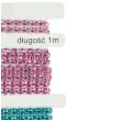 tasma dekoracyjna cyrkonie rozowo fioletowo turkusowe aliga 1m