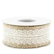 tasma dekoracyjna jutowa z koronka brazowa partydeco 500 x 4 cm