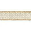tasma dekoracyjna jutowa z koronka brazowa partydeco 500 x 4 cm