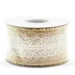 tasma dekoracyjna jutowa z koronka brazowa partydeco 500 x 5 cm