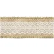 tasma dekoracyjna jutowa z koronka brazowa partydeco 500 x 5 cm