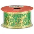 tasma dekoracyjna organza premium z drucikiem zielona 3 8 270 cm arpex