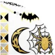 tatuaz wodny halloween pajaki i medaliony metalizowany arpex