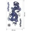 tatuaz wodny niebieski smok 105x60 mm