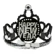 tiara happy new year godan czarno srebrna