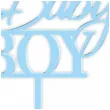 topper akrylowy baby shower baby boy niebieski 19x13 cm