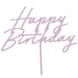 topper akrylowy happy birthday dekoracja na urodziny osiemnastke fioletowy 16 5 x 18 cm