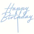 topper akrylowy happy birthday dekoracja na urodziny osiemnastke niebieski 16 5 x 18 cm