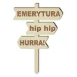 topper drewniany emerytura hip hip hurra 11 x 16 5 cm
