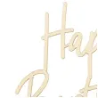 topper drewniany happy birthday naturalny partydeco 1szt