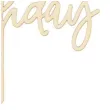 topper drewniany happy birthday naturalny partydeco 1szt
