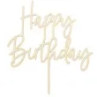 topper drewniany happy birthday naturalny partydeco 1szt