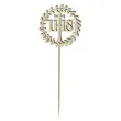 topper drewniany komunia sw ihs wieniec 24 cm