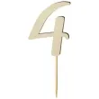 topper drewniany liczba 4 18 cm