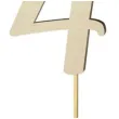 topper drewniany liczba 4 18 cm