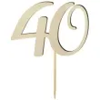 topper drewniany liczba 40 18 cm