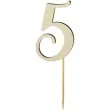topper drewniany liczba 5 18 cm