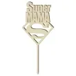 topper drewniany super mama 9 5x22 cm