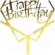 topper happy birthday geometria zloty jix 17 cm