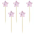 topper materialowy gwiazdki metaliczne rozowy jasny 7 7 5 szt
