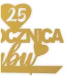 topper papierowy 25 rocznica slubu zloty 15 5 x 17 5 cm
