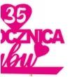 topper papierowy 35 rocznica slubu fuksja 15 5 x 17 5 cm