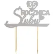 topper papierowy 35 rocznica slubu srebrny 15 5 x 17 5 cm