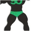 topper papierowy 50 urodziny hot man kulturysta czarny zielony brokat 11 5 x 20 cm