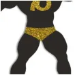 topper papierowy 70 urodziny hot man kulturysta czarny zloty brokat 11 5 x 20 cm