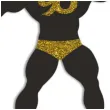 topper papierowy 90 urodziny hot man kulturysta czarny zloty brokat 11 5 x 20 cm
