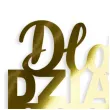 topper papierowy dla dziadka zlote metalic serca 16 cm