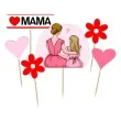 topper papierowy dzien matki love mama 6 szt