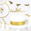 topper papierowy first communion zloty partydeco 21 cm